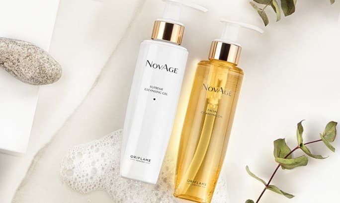 Dupla limpeza novage Oriflame