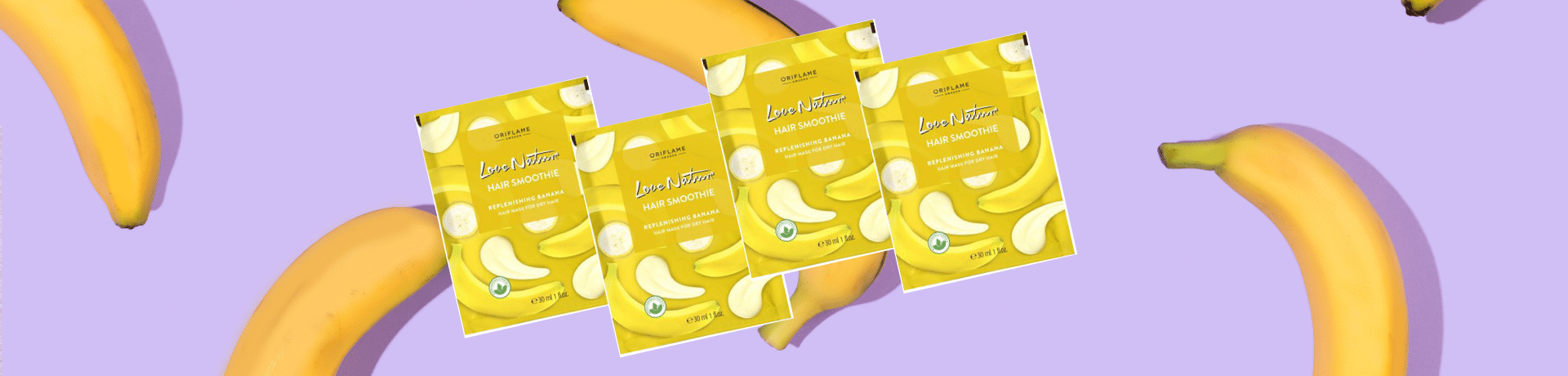 Cuidados capilares naturalmente deliciosos 1 Mascaras capilares Smoothie Oriflame