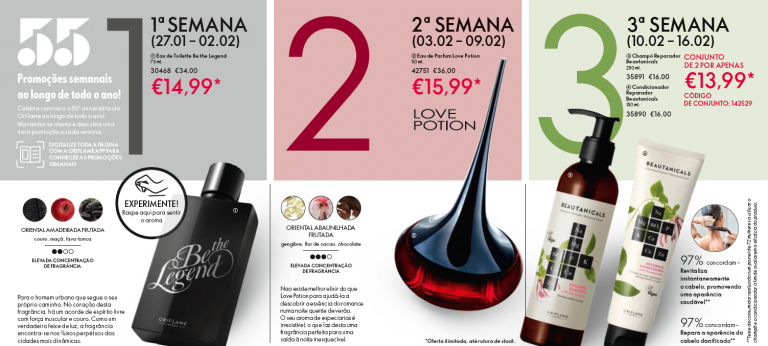 Promoções semanais Oriflame