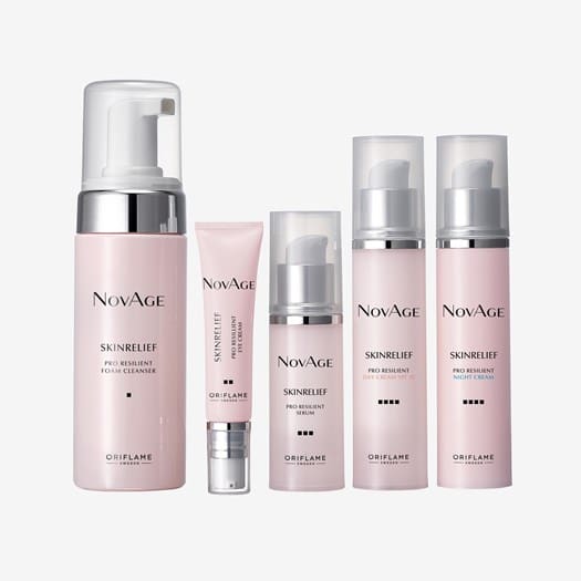 Destaques do catálogo Oriflame 4/2022 2 Conjunto Oriflame NovAge skinrelief