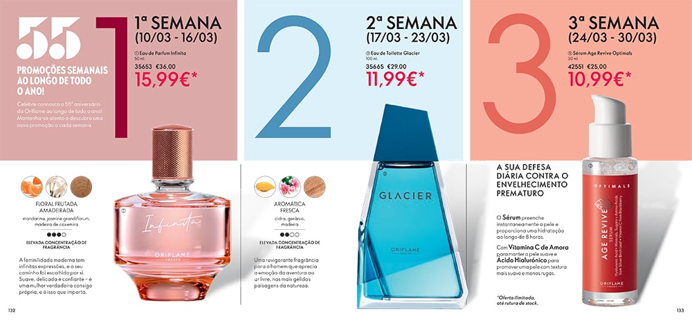 Destaques do catálogo Oriflame 5/2022 2 Ofertas Semanais 55 Aniversário Oriflame cat 05 22