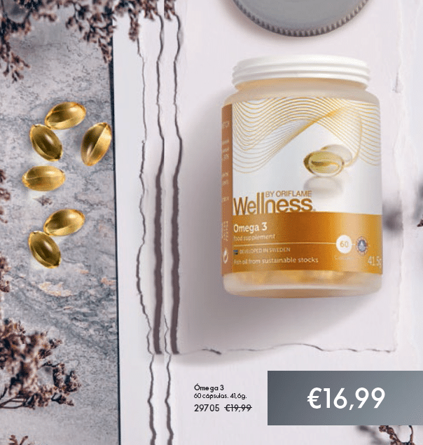 Destaques do catálogo Oriflame 6/2022 3 Omega 3 capsulas Wellness