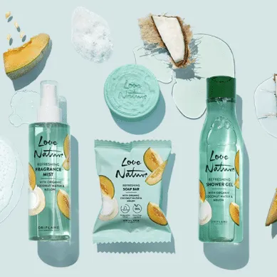 Destaques do catálogo Oriflame 7/2022 5 LOVE NATURE ÁGUA DE COCO E MELÃO oriflame